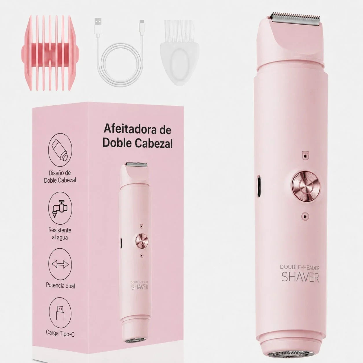 Depiladora Elétrica Feminina 2 em 1 para Rosto, Axilas, Pernas e Área Íntima - LISVYRA™