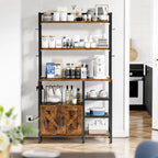 Estante de Cozinha Industrial 6 Níveis Metal e Madeira - FERRAVO™