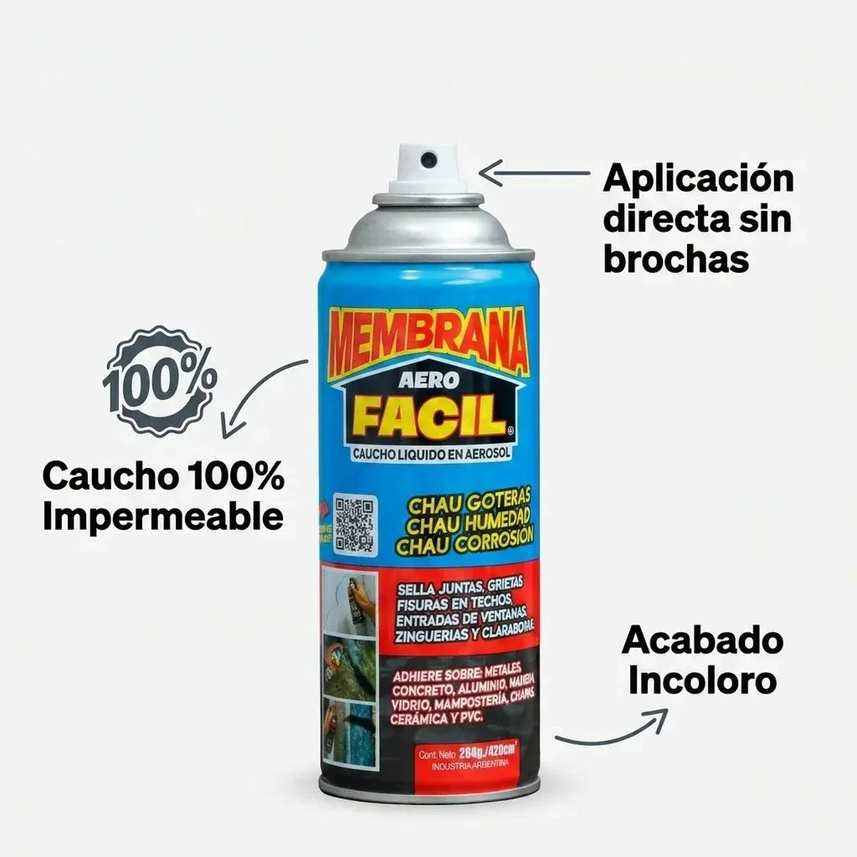 Spray Selante Impermeabilizante para Goteiras, Trincas e Umidade 420 ml DRYVEXA™