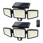 Refletor Solar 2500 lm 3 Cabeças c/ Sensor e Controle | TriRay™