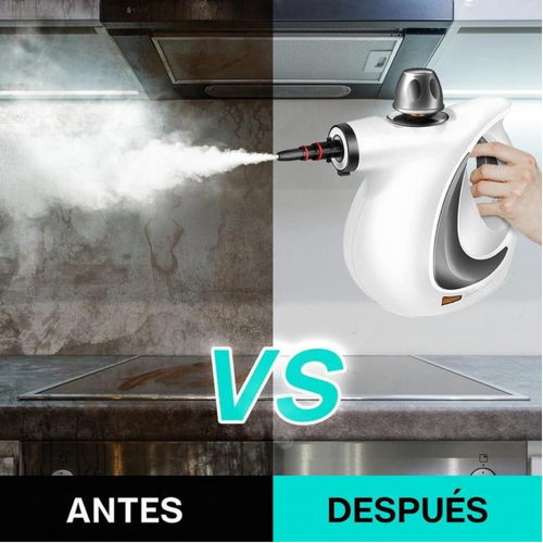 Limpadora a Vapor Portátil com 14 Acessórios para Carro, Banheiro, Cozinha e Estofados | VAPORLYX™