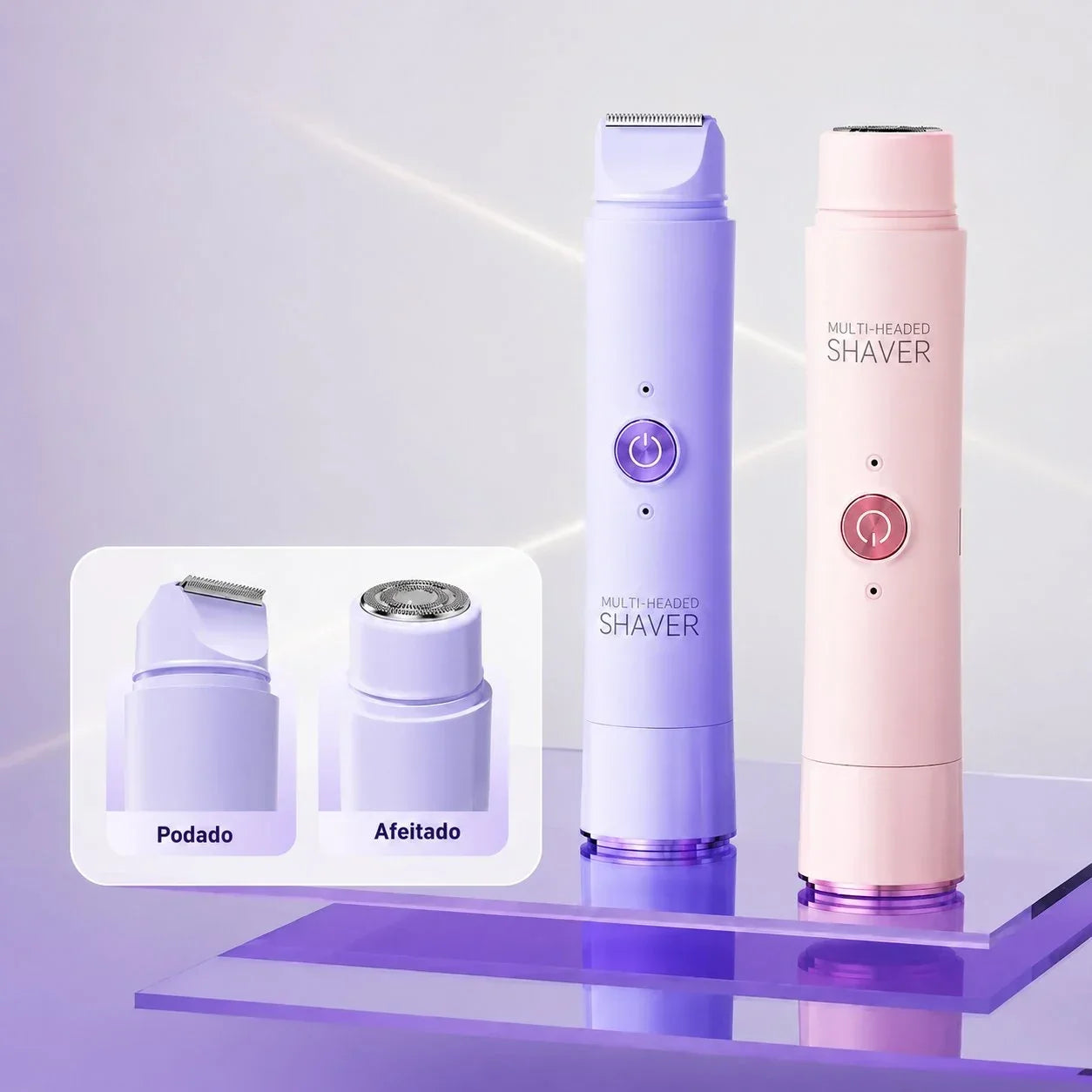 Depiladora Elétrica Feminina 2 em 1 para Rosto, Axilas, Pernas e Área Íntima - LISVYRA™