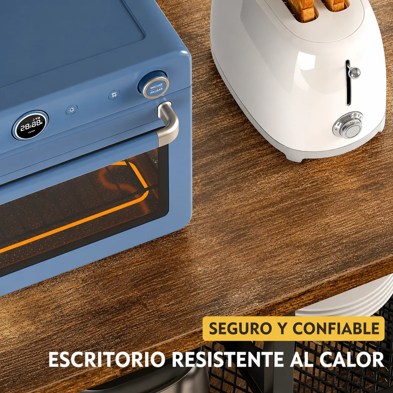 Estante de Cozinha Industrial 6 Níveis Metal e Madeira - FERRAVO™