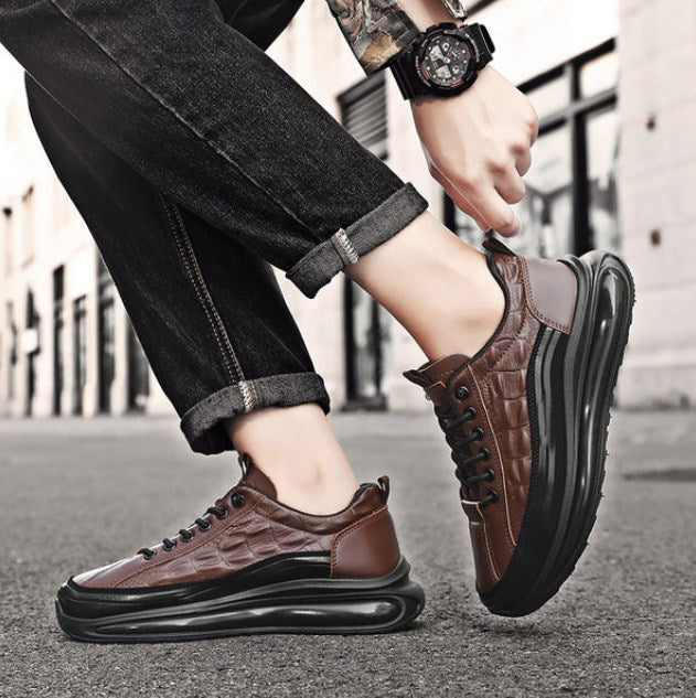 Sapato de Couro Croco Cavalheiro Elite — Ortopédico Masculino
