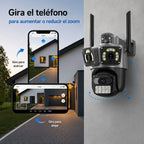 Câmera de Segurança Wi-Fi Externa 6MP com Lente Dupla e Visão Panorâmica PANORVIA™