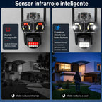 Câmera de Segurança Wi-Fi Externa 6MP com Lente Dupla e Visão Panorâmica PANORVIA™