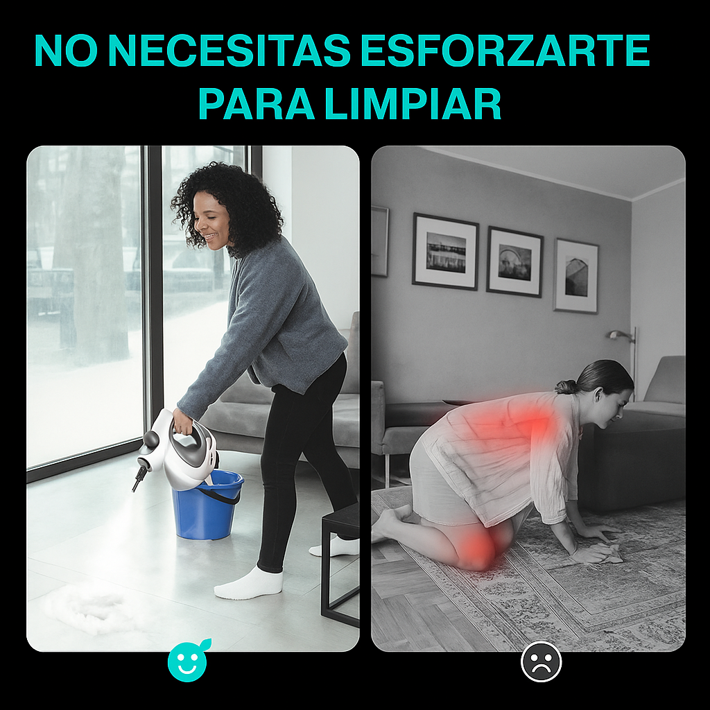 Limpadora a Vapor Portátil com 14 Acessórios para Carro, Banheiro, Cozinha e Estofados | VAPORLYX™