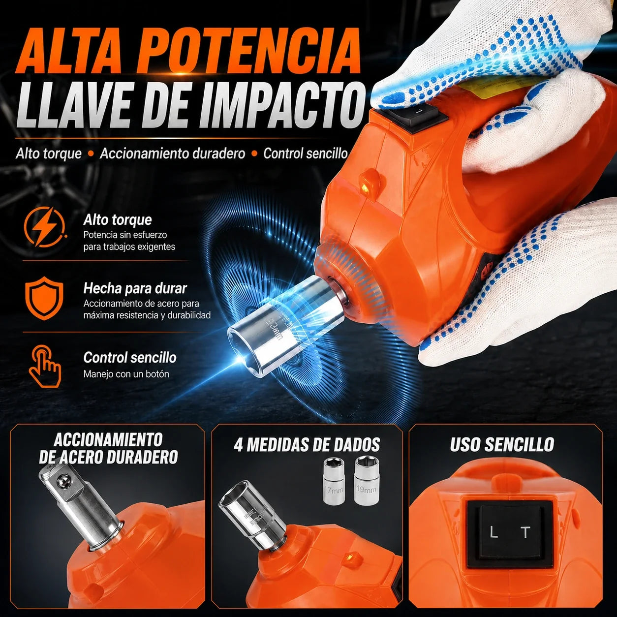Macaco Hidráulico Elétrico 4 em 1, 5 Toneladas 12V - ALZAVIX™