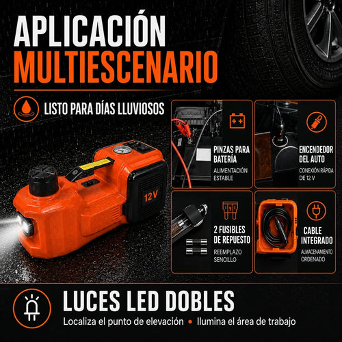 Macaco Hidráulico Elétrico 4 em 1, 5 Toneladas 12V - ALZAVIX™