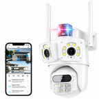 Câmera de Segurança Wi-Fi Externa 6MP com Lente Dupla e Visão Panorâmica PANORVIA™