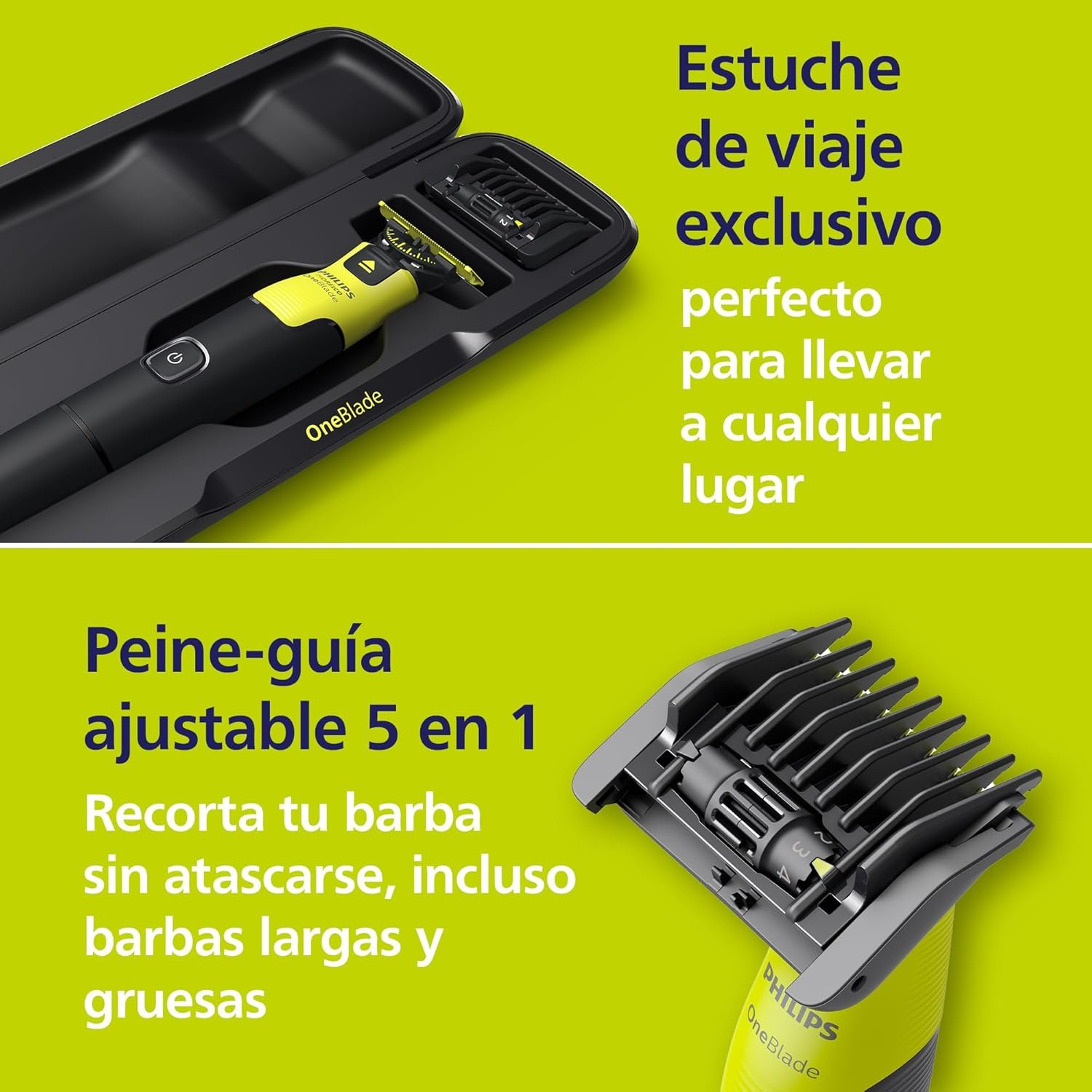 OneBlade Face 360 Aparador de Pelos Faciais + 1 lâmina extra, pente 5 em 1