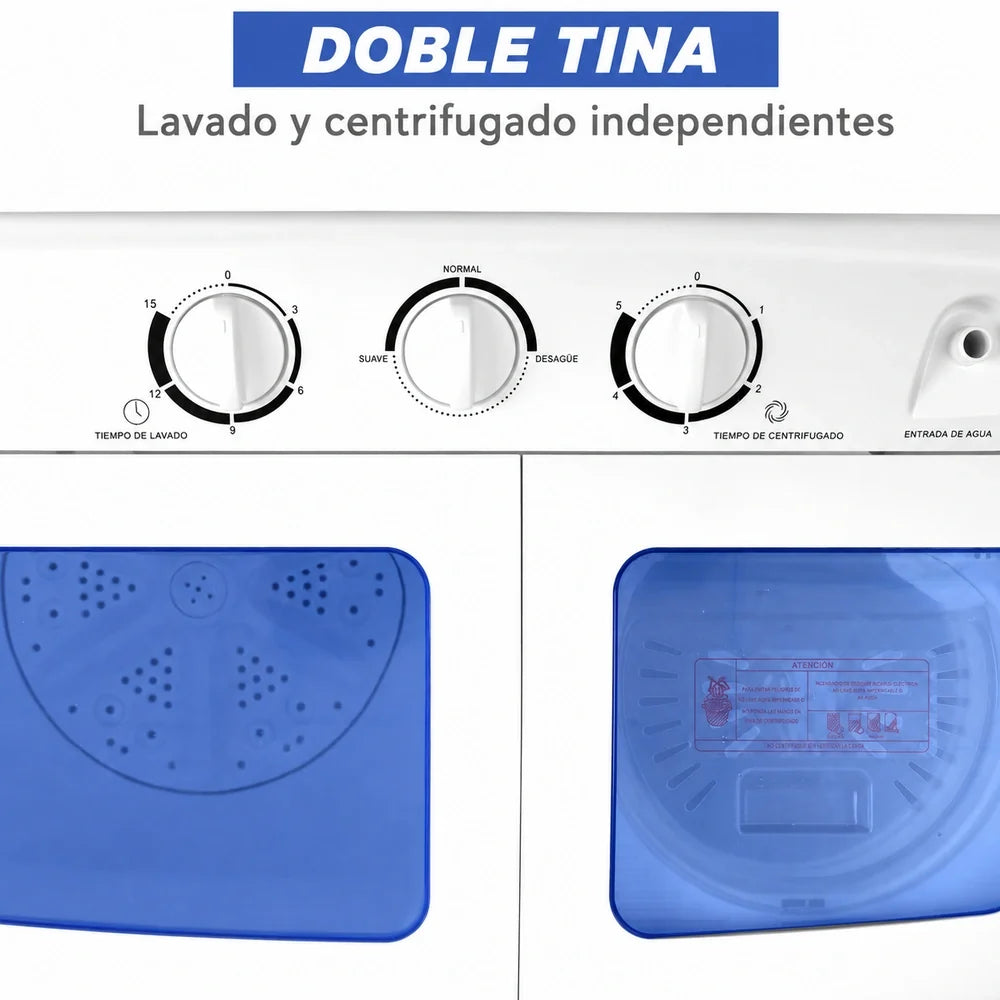 Lavadora Portátil 5,5 kg 2 em 1 com Centrifugação - LAVAXIS™