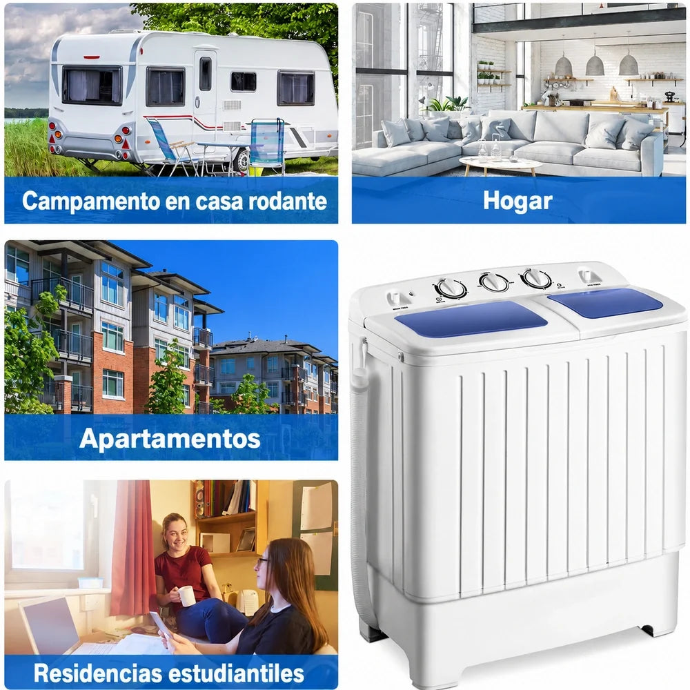 Lavadora Portátil 5,5 kg 2 em 1 com Centrifugação - LAVAXIS™